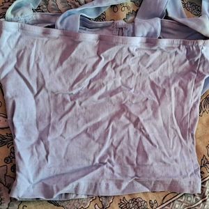 Light Blue Tie-Strap Crop Top