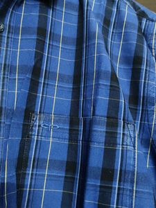 Colorplus Men Blue Checked Tailored Fit Shirt