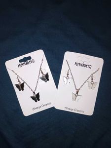 Butterfly Necklace & Earring Set