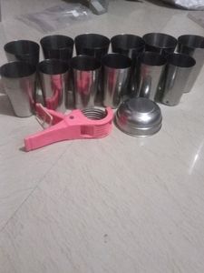 12 Steel Glasses
