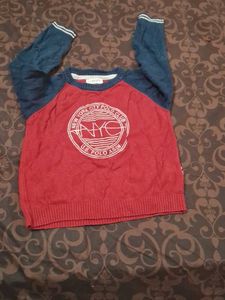 Stylish Red &amp; Blue Sweater