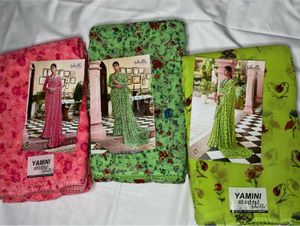 GEORGETTE FLORAL SAREES FOR WOMEN