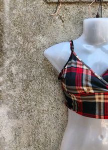 92. Plaid Crop Top