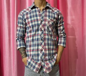 Plaid Button-Down Shirt