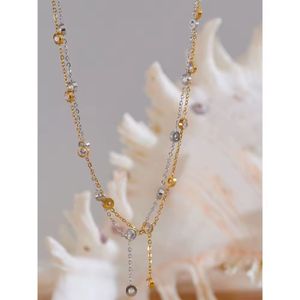 Diamante charm necklace | anti tarnish, water resi