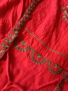 Red Gown With Shrug