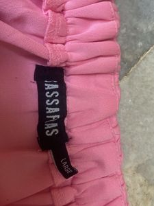 Pink Off Shoulder Bell Sleeves Top