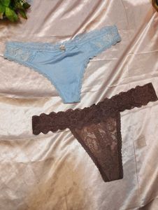 Lace Thong Panties - 2 Pack