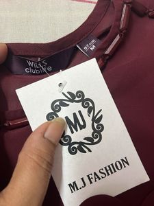 Maroon Peplum Top bust 38