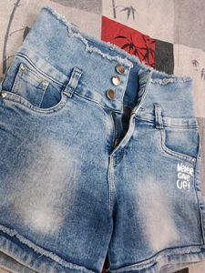 High Waisted Denim Shorts
