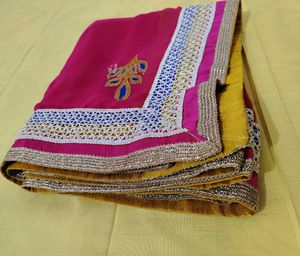Pink Embroidered Dupatta
