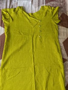 Green Cotton Kurta