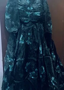Black &amp; Blue Organza Gown