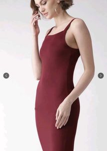 Chic Maroon Bodycon Dress