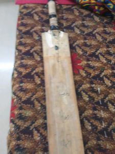 Signed Cricket Bat Of Virat Kohli MSD