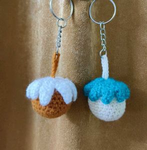 Crochet Cupcake Keychains (Set of 2)