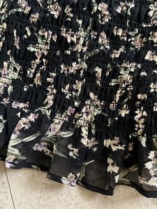 Floral Black Top