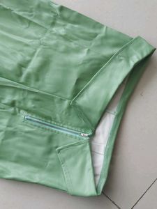 Green leather Pant
