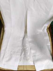 White Gown/ Wedding Dress With Black Slit Design