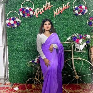 Lilac Shimmer Saree