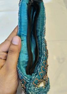 Jaipuria Handbag/Purse With Zari Work