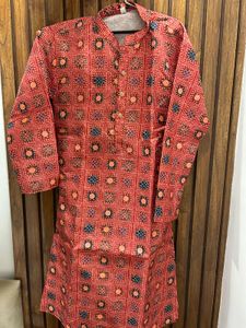 Red Printed Kurta