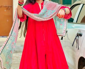Celebrate in Style:FabIndia’s Elegant Pink A-line