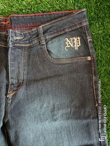 Men&#39;s Dark Blue Denim Jeans For Party Wear