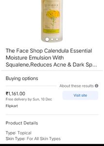 The Face Shop Essential Calendula Moisture Emulsio