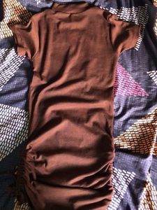 Brown Bodycon Mini Dress