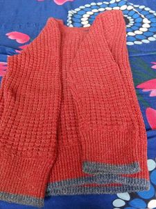 Coral Knit Pullover Sweater