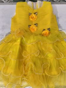 Yellow Flower Girl Dress