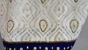 Elegant Two Tone Saree With Blouse. Heavy Piece