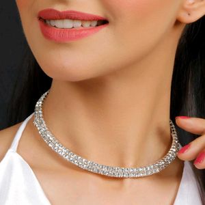 Elegant Silver Rhinestone Choker Necklace❤️