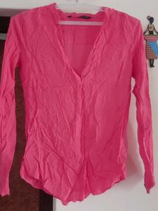 Coral Long Sleeve Blouse