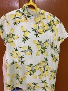 Lemon Print Shirt and short set