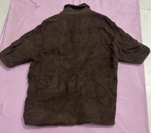 Brown Wool Blend Coat