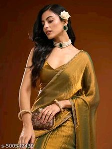 Embroidered Partyware Chiffon Base Saree