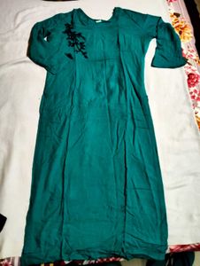 Green Embellishment kurta 💗