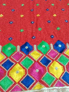 Red Embroidered salwar suit with duptta