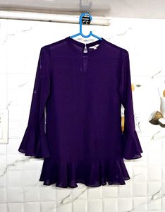 AND Top with Inner - Two Piece (Wine Colour)