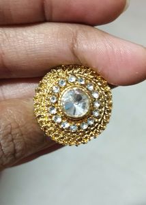 Ring With Fully  American Dimond Look Like Very Precious And Very Beautiful