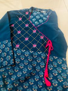 Rajasthani Print A Line Long Kurta