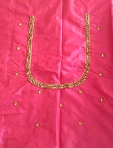 Pink Aari Work Bluose