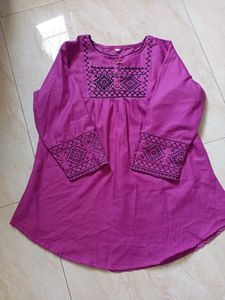 Pink Embroidered Top