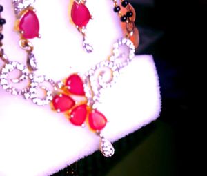 Mangel Sutrr With Earning In Rani Colour