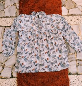 Imported Chiffon Floral Print Top
