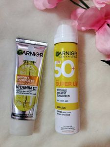 Garnier Serum Facewash And Air Mist Sunscreen🧴💖