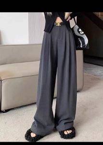 Grey formal trousers for women
