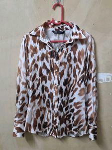 Zara Cheetah Print Shirt